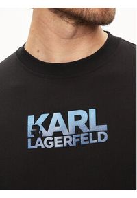 Karl Lagerfeld - KARL LAGERFELD T-Shirt 755063 542241 Czarny Regular Fit. Typ kołnierza: dekolt w karo. Kolor: czarny. Materiał: bawełna #5