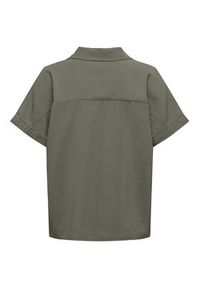 only - ONLY Polo Aris 15364279 Zielony Loose Fit. Typ kołnierza: polo. Kolor: zielony. Materiał: wiskoza #3