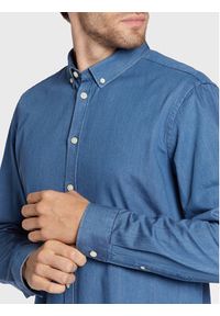 Casual Friday Koszula jeansowa Anton 20504136 Niebieski Regular Fit. Okazja: na co dzień. Kolor: niebieski. Materiał: bawełna. Styl: casual