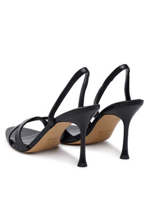 Aldo Sandały Elera 14296207 Czarny. Kolor: czarny. Materiał: skóra