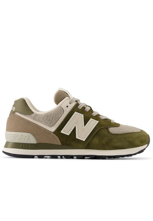 Buty unisex New Balance U574BWS - zielone. Kolor: zielony. Materiał: zamsz, materiał, skóra, guma, syntetyk. Szerokość cholewki: normalna. Model: New Balance 574