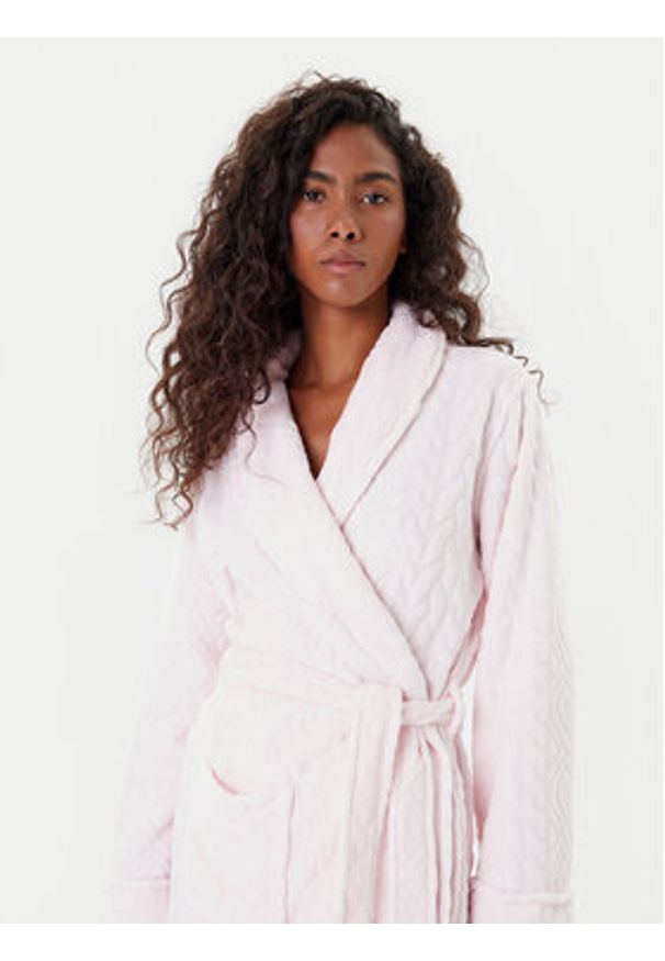Lauren Ralph Lauren - LAUREN RALPH LAUREN Szlafrok ILN42455 Różowy. Kolor: różowy. Materiał: syntetyk