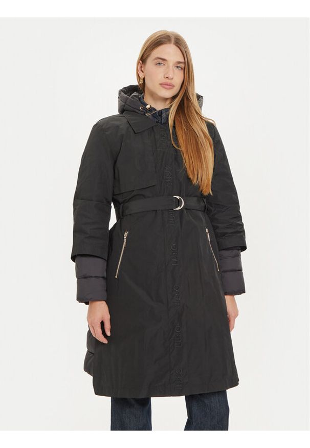 Liu Jo Sport Płaszcz przejściowy TF4126 T2600 Czarny Regular Fit. Kolor: czarny. Materiał: syntetyk. Styl: sportowy