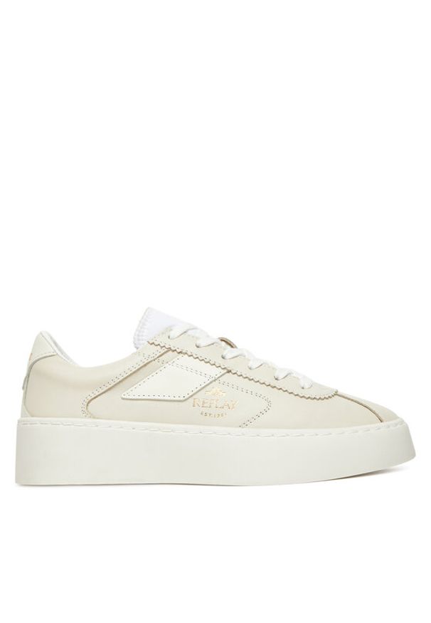 Replay - REPLAY Sneakersy Allen GWSE4 .000.C0002L Écru. Materiał: skóra