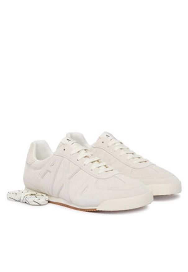 Armani Exchange Sneakersy XM002616 AF19687 Z0001 Biały. Kolor: biały. Materiał: zamsz, skóra