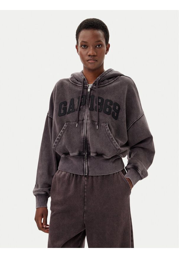 GAP - Gap Bluza 714577-02 Brązowy Oversize. Kolor: brązowy. Materiał: bawełna
