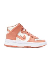 Buty do chodzenia damskie Nike Wmns Dunk High UP. Zapięcie: sznurówki. Kolor: wielokolorowy, różowy, biały. Materiał: materiał, skóra. Szerokość cholewki: normalna. Sport: turystyka piesza