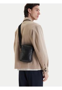 Calvin Klein Saszetka Emblem Aop Coated Slim Reporter LV04D3334G Czarny. Kolor: czarny. Materiał: skóra #1