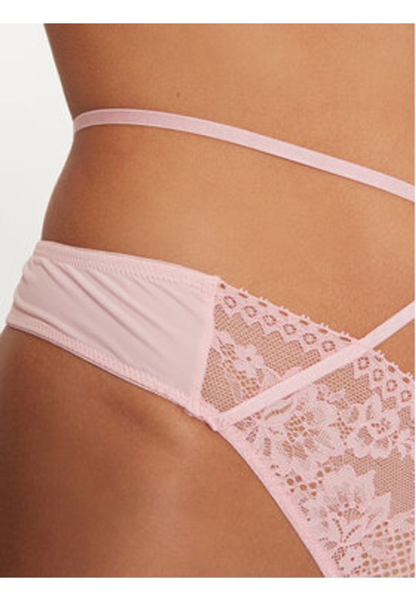 Hunkemöller Stringi Remi 300127 Różowy. Kolor: różowy. Materiał: syntetyk
