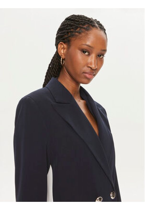 Maryley Marynarka 24EB212/04BL Granatowy Regular Fit. Kolor: niebieski. Materiał: syntetyk