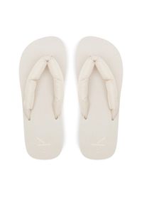 Calvin Klein Jeans Japonki Beach Sandal Flatform Ttxr Satin YW0YW01723 Beżowy. Kolor: beżowy. Materiał: materiał