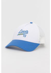 Levi's® - Levi's czapka z aplikacją. Kolor: niebieski. Wzór: aplikacja. Styl: biznesowy