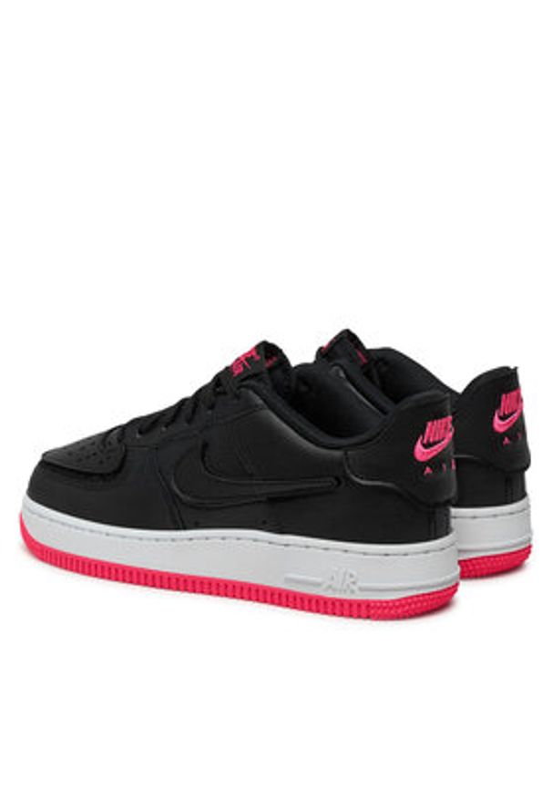 Nike Sneakersy Af1/1 (GS) DB4545 005 Czarny. Kolor: czarny. Materiał: skóra