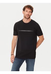 BOSS - Boss T-Shirt Tee 4 50513010 Czarny Regular Fit. Kolor: czarny. Materiał: bawełna