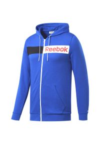 Bluza męska Reebok Logo FZ H niebieska. Kolor: niebieski #1