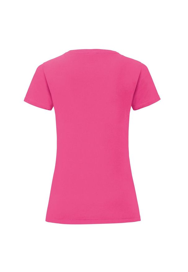 FRUIT OF THE LOOM - Koszulka Damska Iconic 150. Kolor: różowy. Sport: turystyka piesza