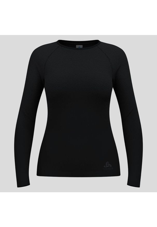 Bluza termoaktywna damska Odlo Performance Light Eco BL Top Crew Neck LS. Kolor: wielokolorowy, czarny, szary