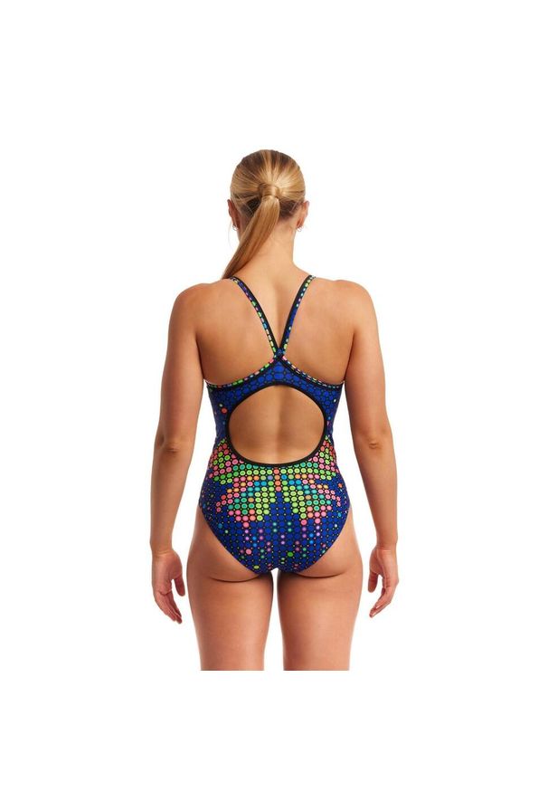 Strój kąpielowy jednoczęściowy FUNKITA B-Fly - Diamond Back. Kolor: niebieski