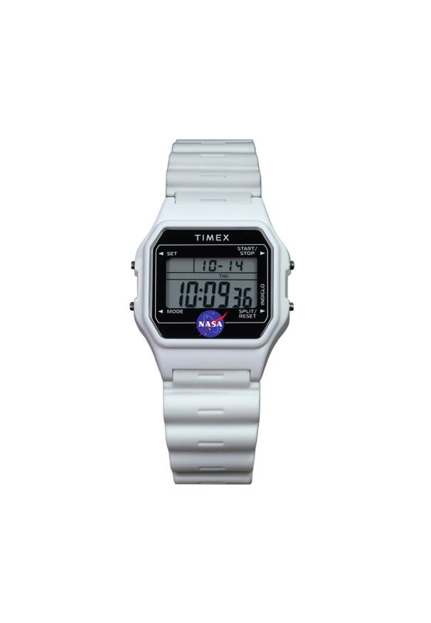 Timex Zegarek Main Street Classic TW2Y13500 Biały. Kolor: biały. Styl: street