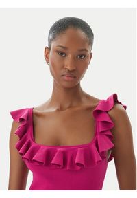 MICHAEL Michael Kors Sukienka codzienna MS683CG33D Różowy ciemny Slim Fit. Okazja: na co dzień. Kolor: różowy. Materiał: wiskoza. Typ sukienki: proste. Styl: casual #4