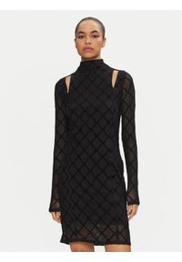 Hugo - HUGO Sukienka koktajlowa 50527448 Czarny Slim Fit. Kolor: czarny. Materiał: syntetyk. Styl: wizytowy #1