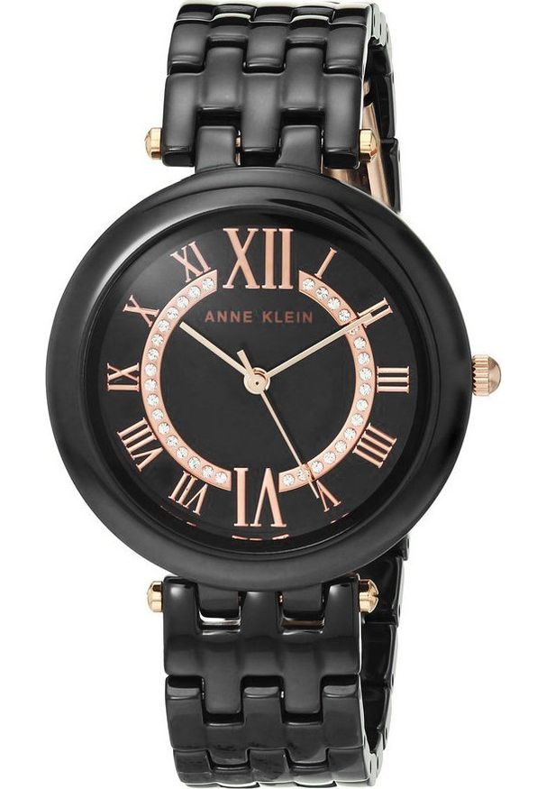 Zegarek Anne Klein Zegarek damski Anne Klein AK-3670NVRG czarny. Kolor: czarny