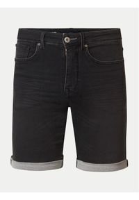Petrol Industries Szorty jeansowe M-1040-SHO001 Czarny Slim Fit. Kolor: czarny. Materiał: bawełna #1