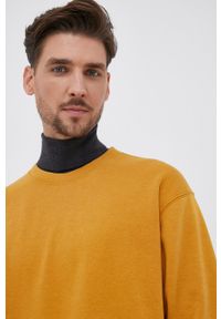 GAP Bluza męska kolor żółty z nadrukiem. Kolor: żółty. Wzór: nadruk