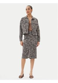 JOOP! Spódnica jeansowa 30044957 Brązowy Slim Fit. Kolor: brązowy. Materiał: bawełna #4