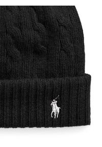 Polo Ralph Lauren Czapka 455956315001 Czarny. Kolor: czarny. Materiał: wełna, materiał