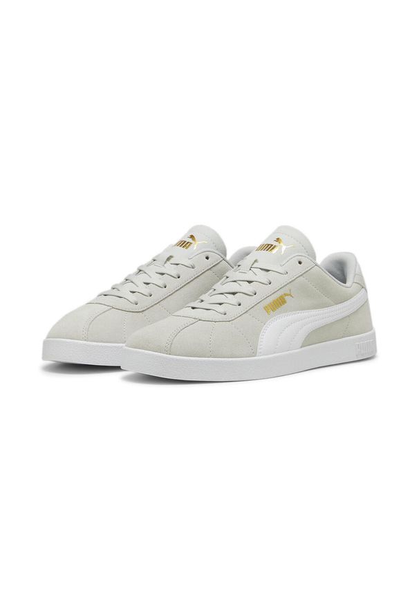Puma - Sneakersy zamszowe unisex PUMA Club II PUMA Glacial Gray White Gold. Kolor: żółty, biały, wielokolorowy, niebieski. Materiał: zamsz