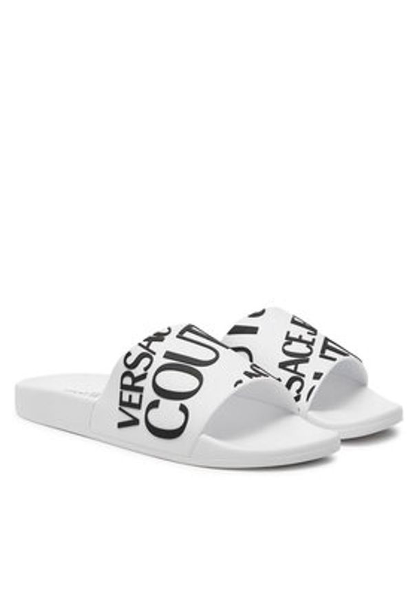 Versace Jeans Couture Klapki 77YA3SQ1 71352 Biały. Kolor: biały