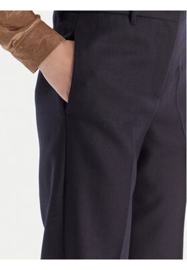 Marella Spodnie palazzo Renoir 2523136082 Granatowy Wide Leg. Kolor: niebieski. Materiał: wełna