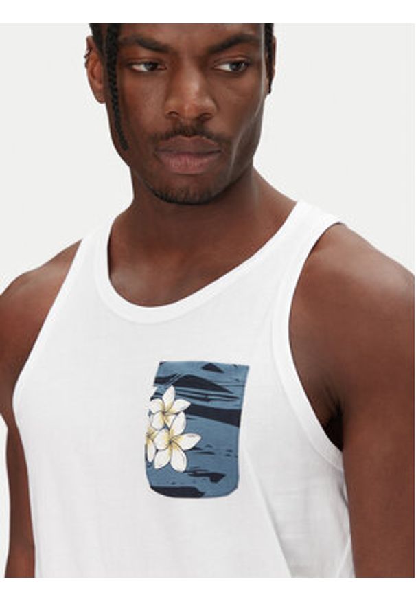 Jack & Jones - Jack&Jones Tank top Hawaii 12269321 Biały Standard Fit. Kolor: biały. Materiał: bawełna