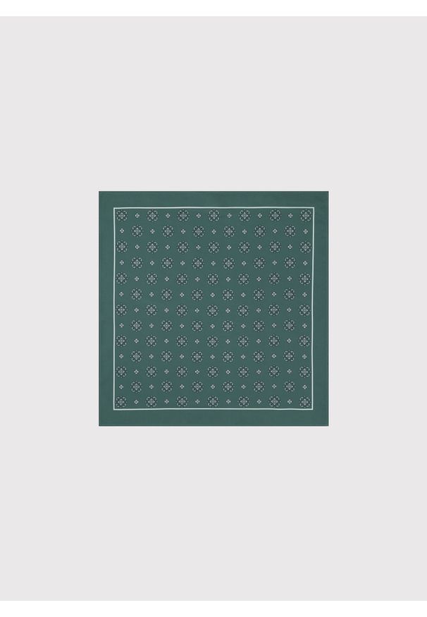 Pako Lorente - PAKO LORENTE – Poszetka męska w kolorze zielonym we wzory. Kolor: zielony. Materiał: poliester. Wzór: geometria