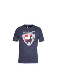 Aulp - Koszulka męska AULP ROQUE bawełniana oddychająca uniwersalna. Okazja: na co dzień. Typ kołnierza: polo. Kolor: niebieski. Materiał: bawełna. Styl: casual #1