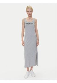 Emporio Armani Underwear Sukienka codzienna EW000494 AF10881 O8002 Szary Regular Fit. Okazja: na co dzień. Kolor: szary. Materiał: bawełna. Typ sukienki: proste. Styl: casual