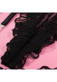 Intica - Koronkowy zestaw bielizny z pasem do pończoch Mihyun. Kolor: czarny. Materiał: koronka. Wzór: koronka #9