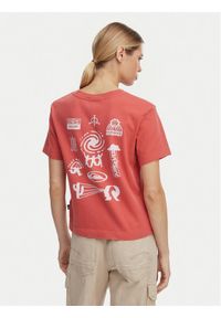 Quiksilver T-Shirt Standard EQWZT03197 Bordowy Regular Fit. Kolor: czerwony. Materiał: bawełna #1