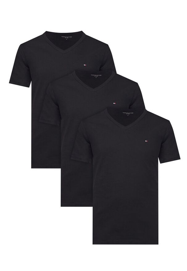TOMMY HILFIGER - Tommy Hilfiger Komplet t-shirtów UM0UM03637 Czarny Regular Fit. Kolor: czarny. Materiał: bawełna