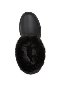 Geox Śniegowce skórzane damskie kolor czarny. Nosek buta: okrągły. Kolor: czarny. Materiał: skóra #3