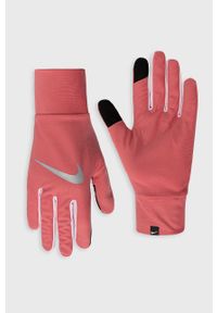 Nike rękawiczki damskie kolor różowy. Kolor: różowy. Materiał: skóra, materiał