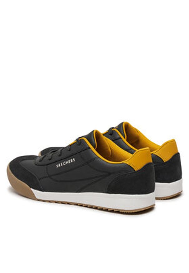 skechers - Skechers Sneakersy 183284/BLK Czarny. Kolor: czarny. Materiał: skóra