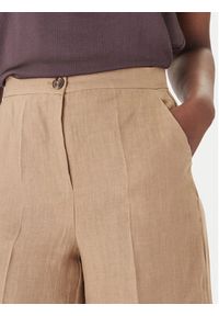 Marella Spodnie materiałowe Clava 2615131182 Beżowy Regular Fit. Kolor: beżowy. Materiał: len #3