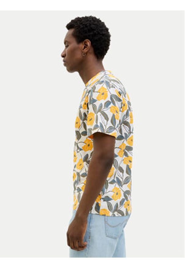 Jack & Jones T-Shirt Almeria 12276912 Beżowy Regular Fit. Kolor: beżowy. Materiał: bawełna