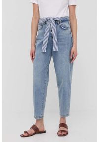 MAX&Co. jeansy damskie high waist. Stan: podwyższony. Kolor: niebieski