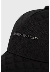 Emporio Armani Czapka 627924.CC985.NOS kolor czarny gładka. Kolor: czarny. Wzór: gładki #3
