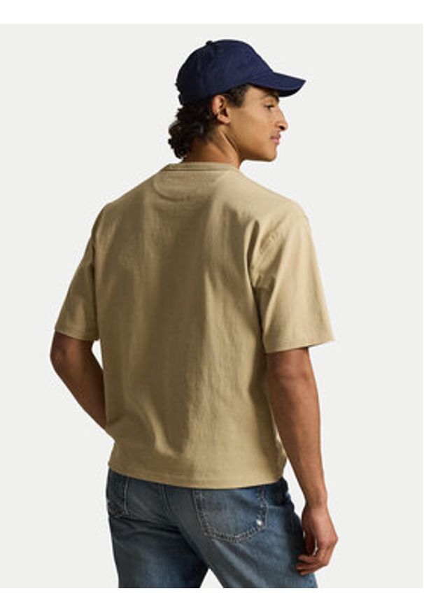 Polo Ralph Lauren T-Shirt 710A12979002 Beżowy Regular Fit. Typ kołnierza: polo. Kolor: beżowy. Materiał: bawełna