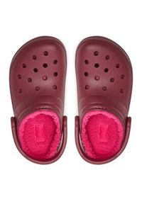 Crocs Klapki Classic Lined Clog 203591 Bordowy. Kolor: czerwony