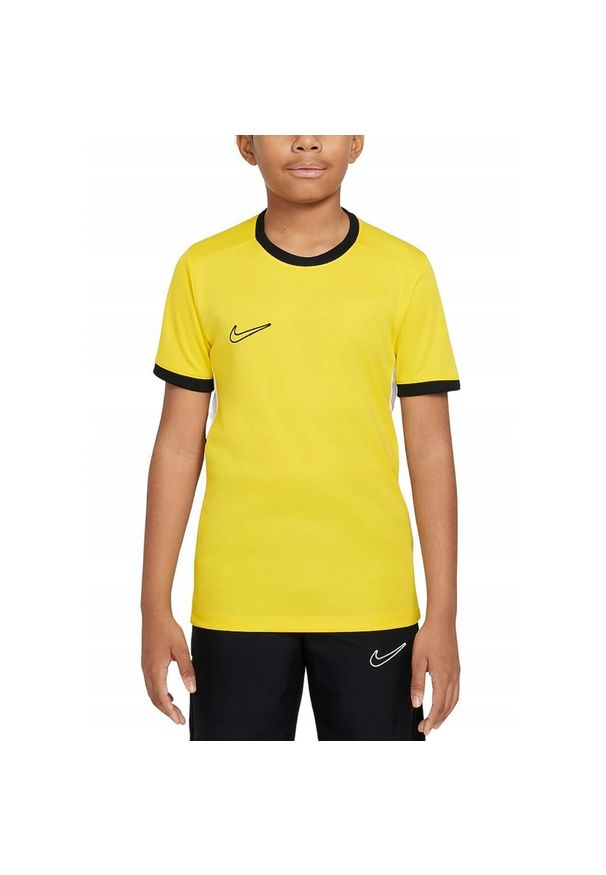 Nike - Koszulka Dziecięca Academy 25 DriFIT. Kolor: żółty. Sport: turystyka piesza